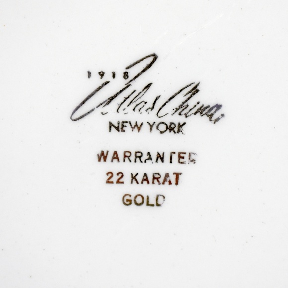 Atlas China 1918 New York Dining Atlas China New York 22k Gold Gilt Desert Plate Poshmark